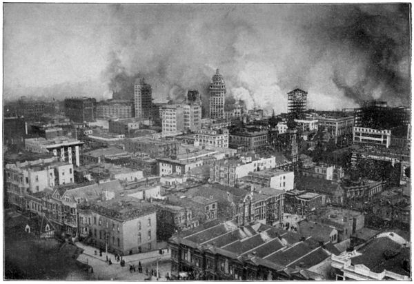 San Francisco on Fire After the Earthquake