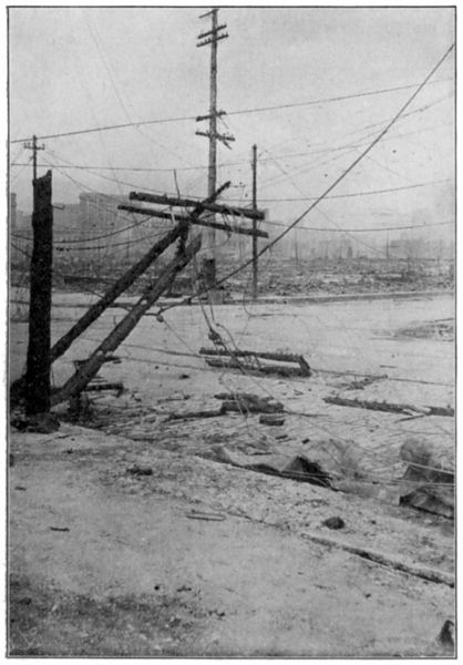 Aftermath of the San Francisco Earthquake: Pulled Down Telegraph and Telephone Wires