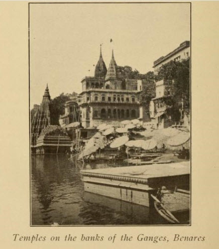 Temple on Bank of the River at Benares
