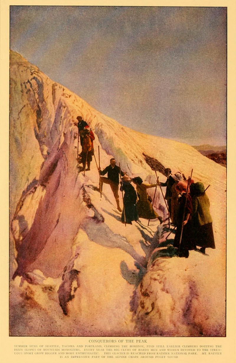 Climbing a Glacier in Mt. Ranier National Park