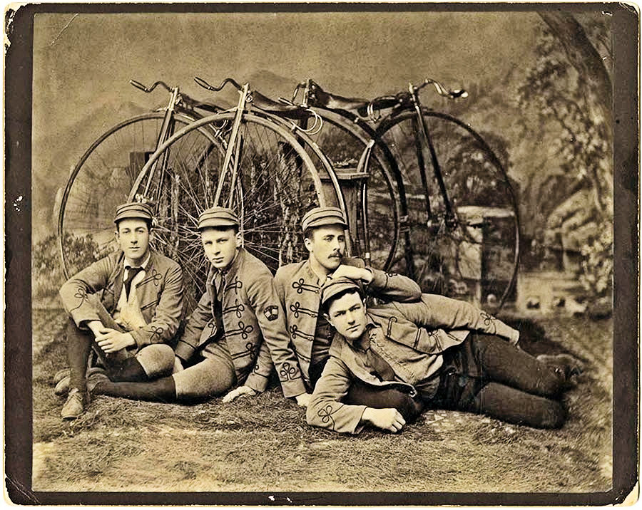 Members of the Bay City Wheelmen Cycling Club. San Francisco 1890.