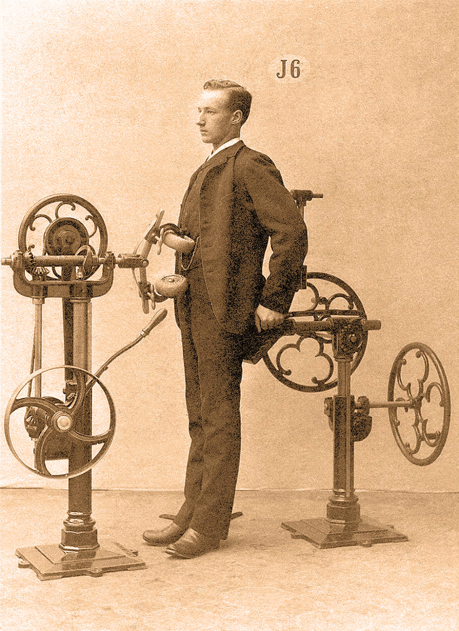 Victorian era machine to roll away fat.
