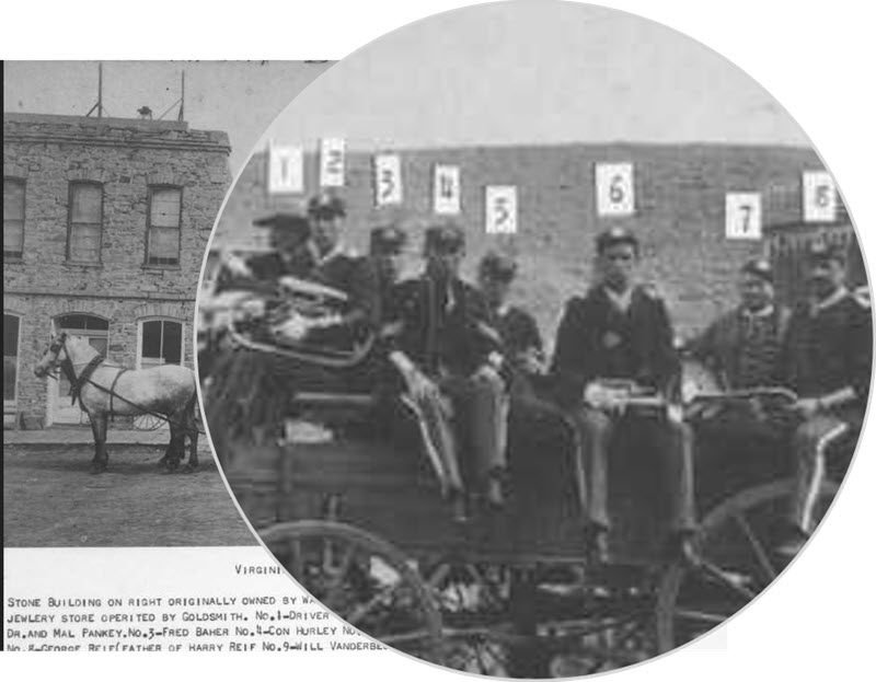 closeup of Virginia City BrassBand
